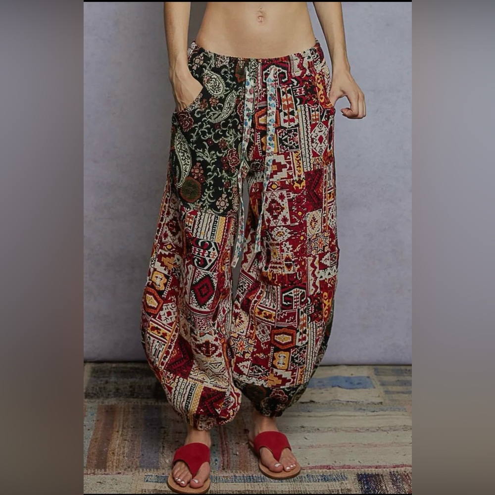 241 - Pol Multicolor Patchwork Joggers - image 1